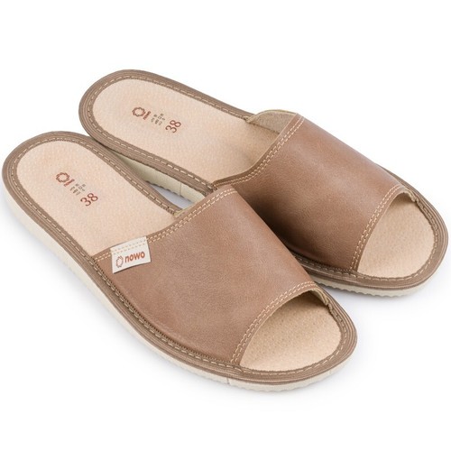 Women leather slippers slip - women's,