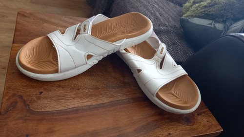 Kuailu womens white slides - womens,